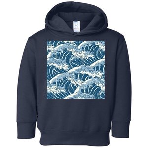 Ocean Wave Pattern Toddler Hoodie