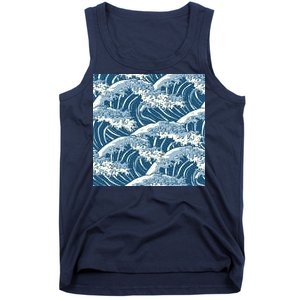 Ocean Wave Pattern Tank Top