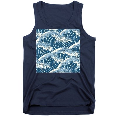 Ocean Wave Pattern Tank Top