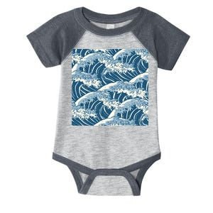 Ocean Wave Pattern Infant Baby Jersey Bodysuit