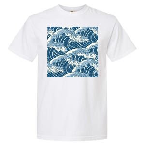 Ocean Wave Pattern Garment-Dyed Heavyweight T-Shirt