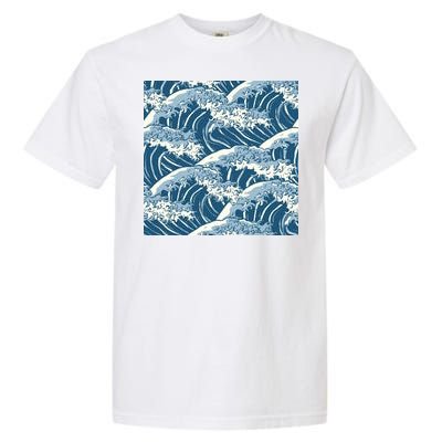 Ocean Wave Pattern Garment-Dyed Heavyweight T-Shirt