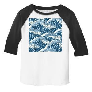 Ocean Wave Pattern Toddler Fine Jersey T-Shirt