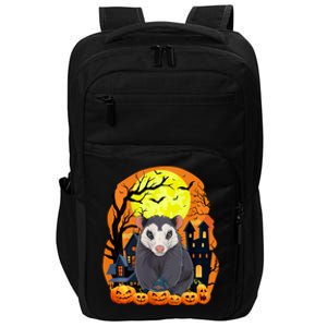 Opossum With Pumpkins Funny Scary Halloween Party Impact Tech Backpack