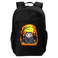 Opossum With Pumpkins Funny Scary Halloween Party Daily Commute Backpack