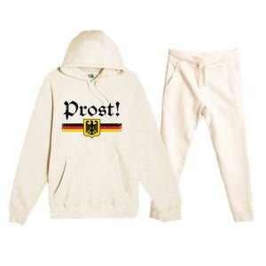 Oktoberfest Women Prost German Beer Festival Premium Hooded Sweatsuit Set