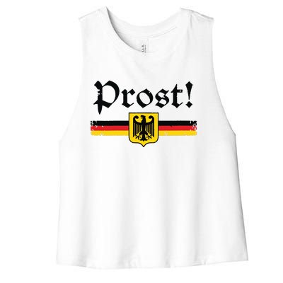 Oktoberfest Women Prost German Beer Festival Women's Racerback Cropped Tank