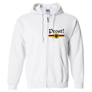 Oktoberfest Women Prost German Beer Festival Full Zip Hoodie