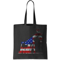 Oilfield Worker Rig Drilling Us Flag Oil Rig Man Oil Driller Tote Bag