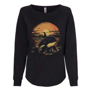 Orca Whale Retro Style Graphic Tees for Boy Girl Womens California Wash Sweatshirt