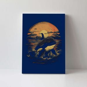 Orca Whale Retro Style Graphic Tees for Boy Girl Canvas