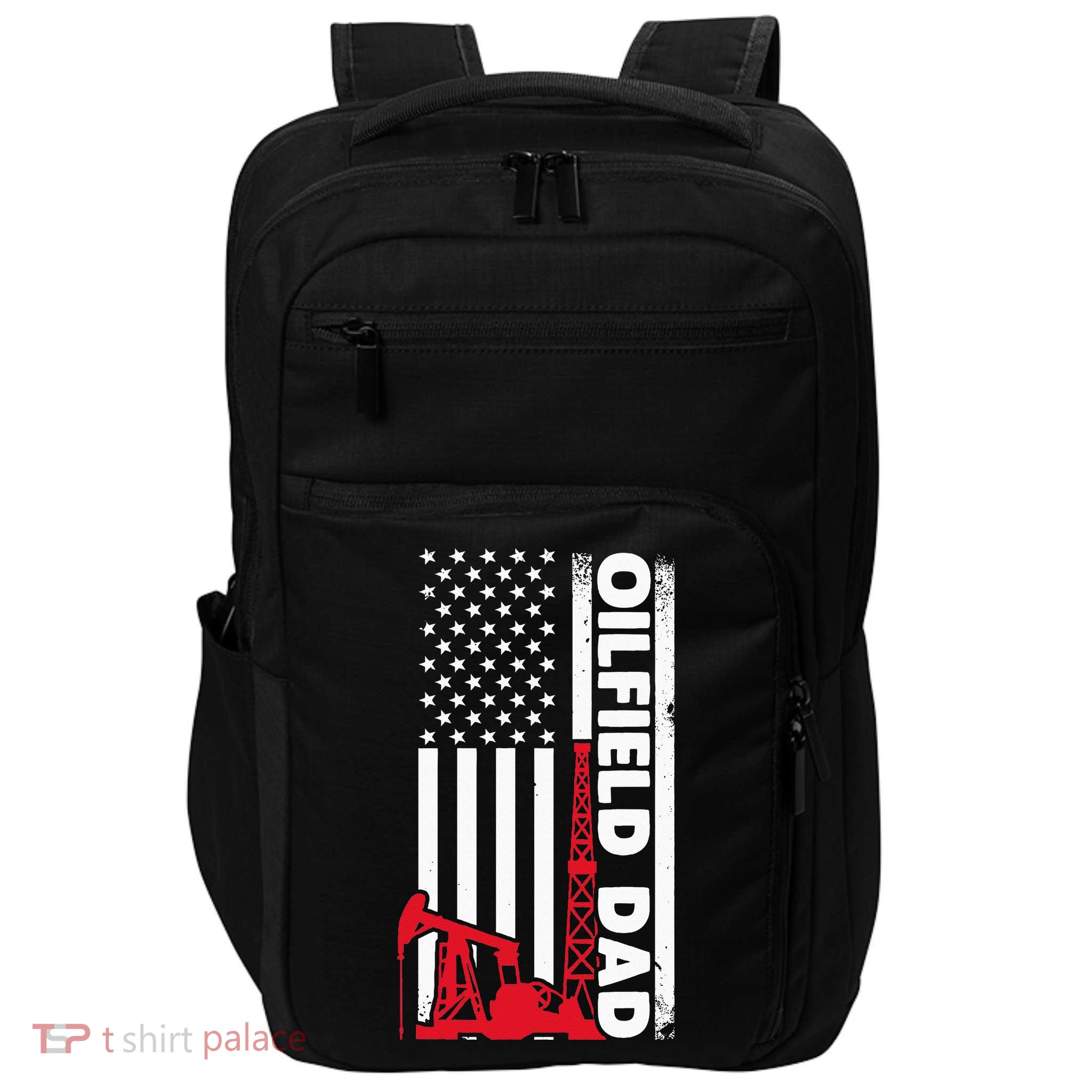 Oilfield Worker Rig Roughneck Oilfield Dad Impact Tech Backpack