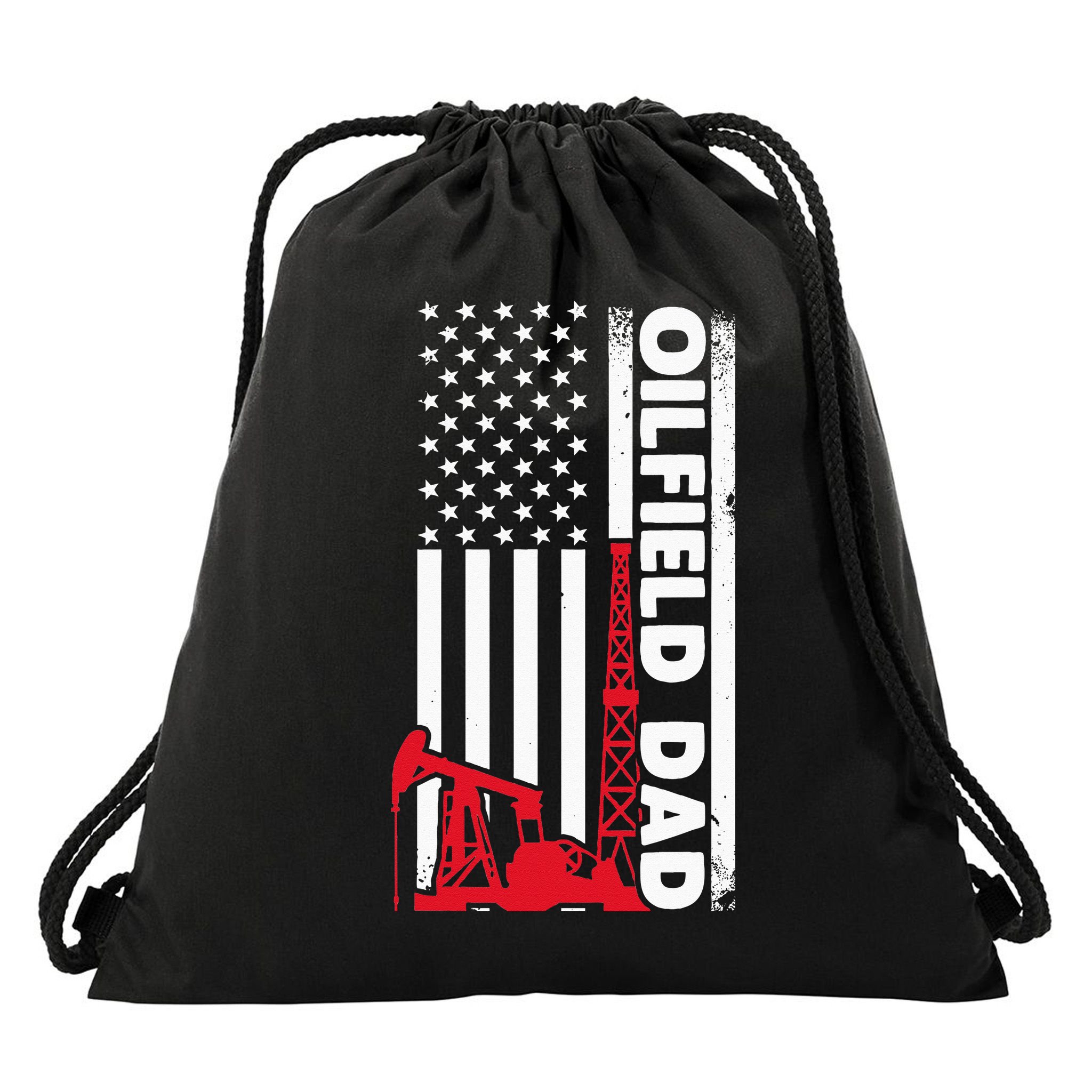 Oilfield Worker Rig Roughneck Oilfield Dad Drawstring Bag