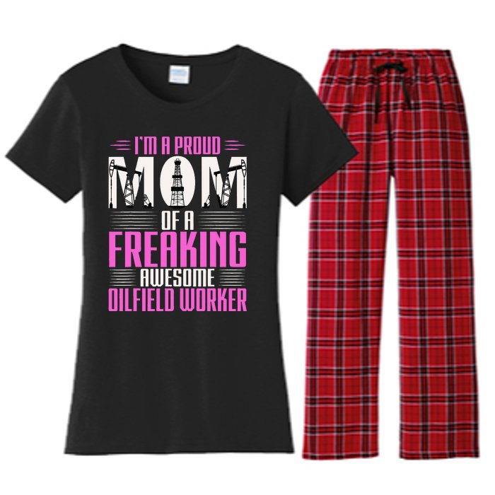 Oilfield Worker Rig Drilling Roughneck Mom Women's Flannel Pajama Set