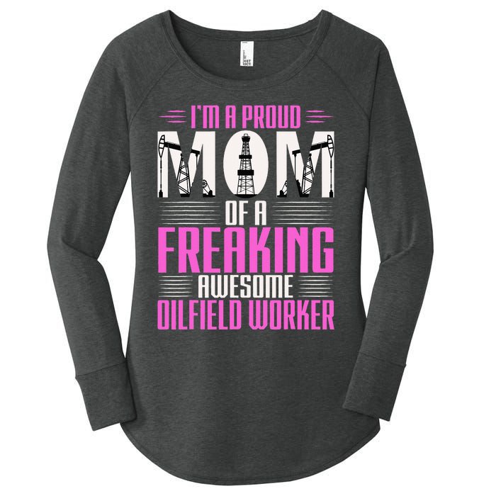 Oilfield Worker Rig Drilling Roughneck Mom Women's Perfect Tri Tunic Long Sleeve Shirt