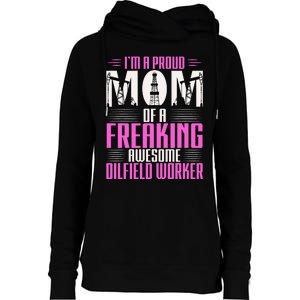 Oilfield Worker Rig Drilling Roughneck Mom Womens Funnel Neck Pullover Hood