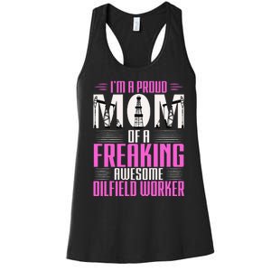 Oilfield Worker Rig Drilling Roughneck Mom Women's Racerback Tank