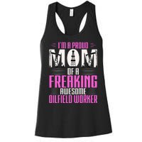 Oilfield Worker Rig Drilling Roughneck Mom Women's Racerback Tank