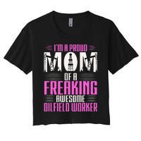 Oilfield Worker Rig Drilling Roughneck Mom Women's Crop Top Tee