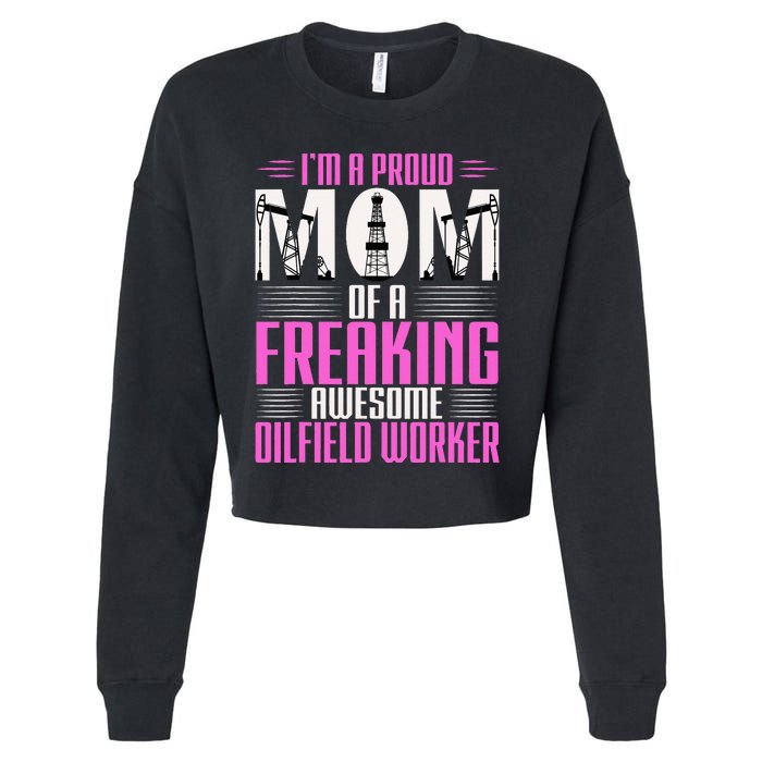 Oilfield Worker Rig Drilling Roughneck Mom Cropped Pullover Crew