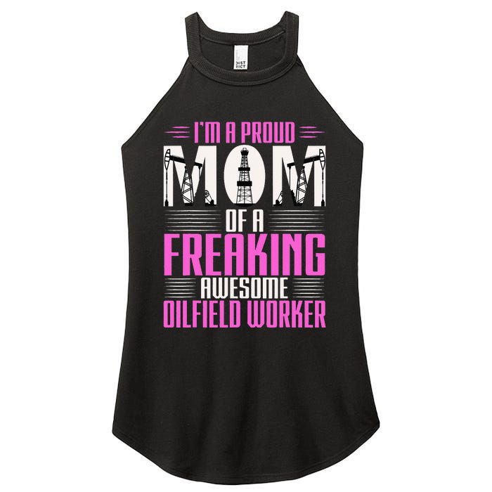 Oilfield Worker Rig Drilling Roughneck Mom Women's Perfect Tri Rocker Tank