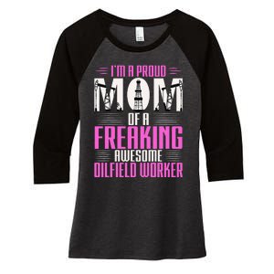 Oilfield Worker Rig Drilling Roughneck Mom Women's Tri-Blend 3/4-Sleeve Raglan Shirt