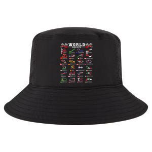 Open Wheel Racing World Circuits Race Tracks Cool Comfort Performance Bucket Hat