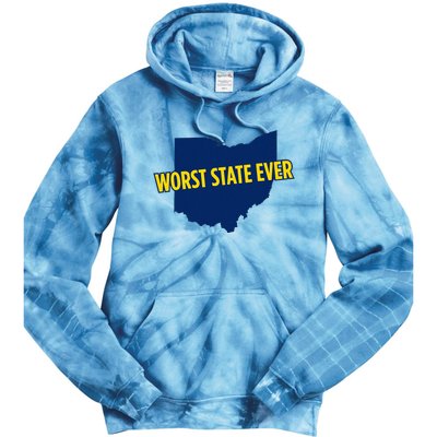 Ohio Worst State Ever Tie Dye Hoodie