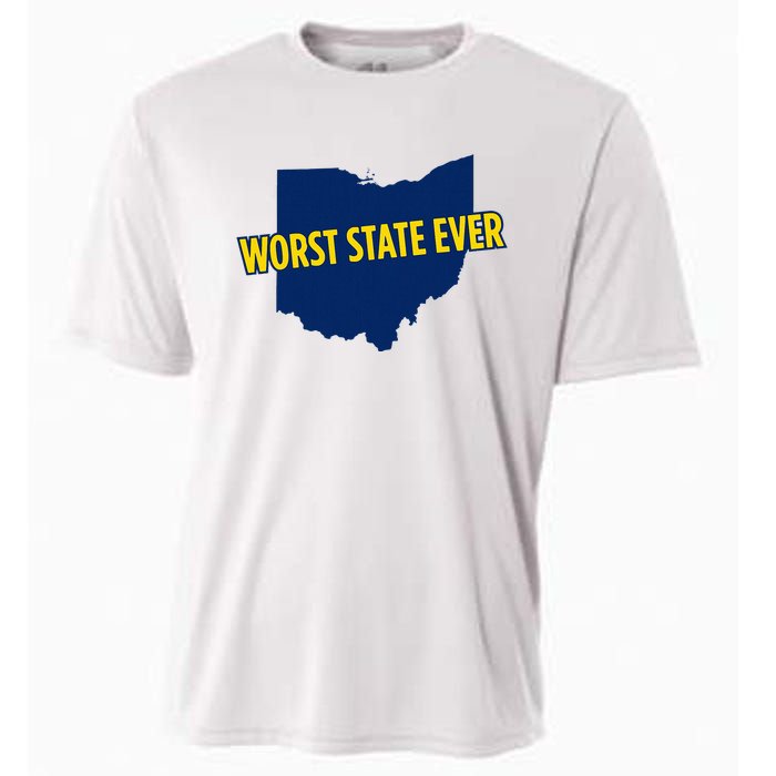 Ohio Worst State Ever Cooling Performance Crew T-Shirt