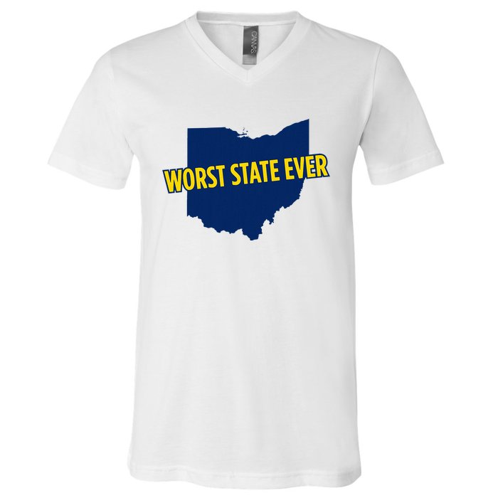 Ohio Worst State Ever V-Neck T-Shirt