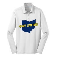 Ohio Worst State Ever Silk Touch Performance Long Sleeve Polo