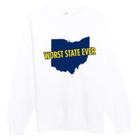 Ohio Worst State Ever Premium Crewneck Sweatshirt