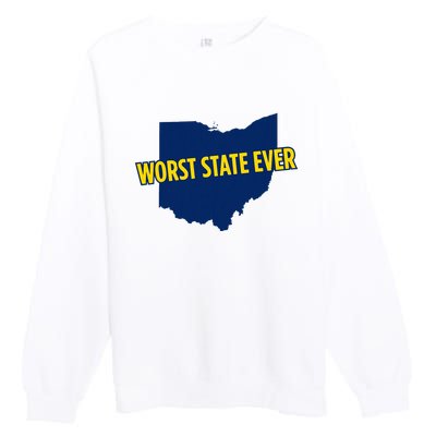 Ohio Worst State Ever Premium Crewneck Sweatshirt