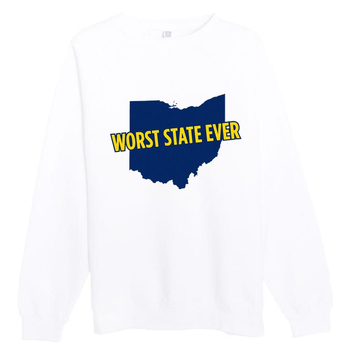 Ohio Worst State Ever Premium Crewneck Sweatshirt