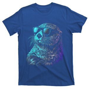 Otter Wearing Sunglasses Funny Cute Animal Sea Otter Lover Funny Gift T-Shirt