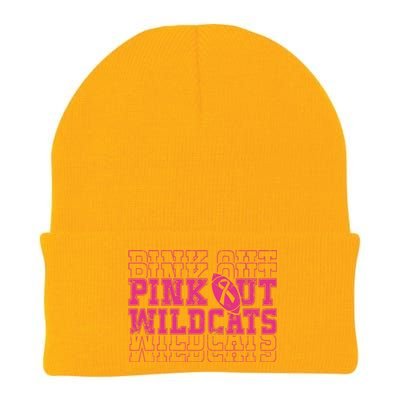 Out Wildcats School Wildcats Breast Cancer Awareness Knit Cap Winter Beanie