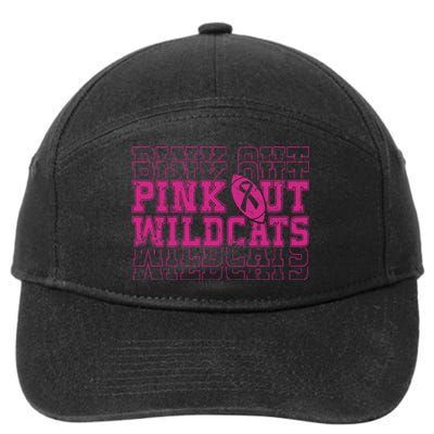 Out Wildcats School Wildcats Breast Cancer Awareness 7-Panel Snapback Hat