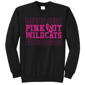 Out Wildcats School Wildcats Breast Cancer Awareness Tall Sweatshirt