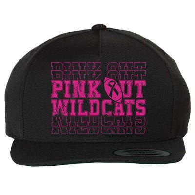 Out Wildcats School Wildcats Breast Cancer Awareness Wool Snapback Cap