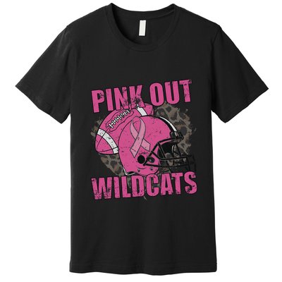 Out Wildcats School Wildcats Breast Cancer Premium T-Shirt