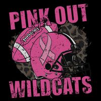 Out Wildcats School Wildcats Breast Cancer Kids T-Shirt