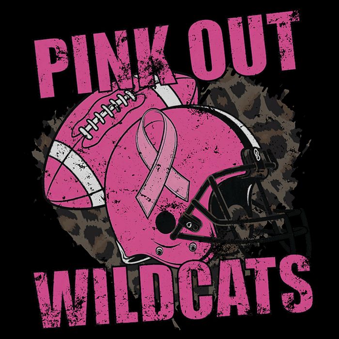 Out Wildcats School Wildcats Breast Cancer Kids T-Shirt