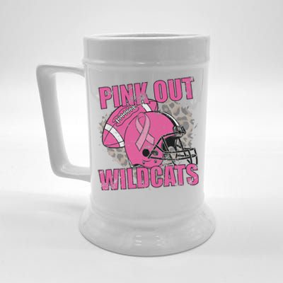 Out Wildcats School Wildcats Breast Cancer Beer Stein