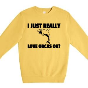 Orca Whale Save The Killer Whale Great Gift Premium Crewneck Sweatshirt