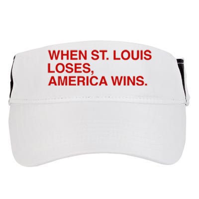 Obviousshirts When St Louis Loses America Wins Adult Drive Performance Visor