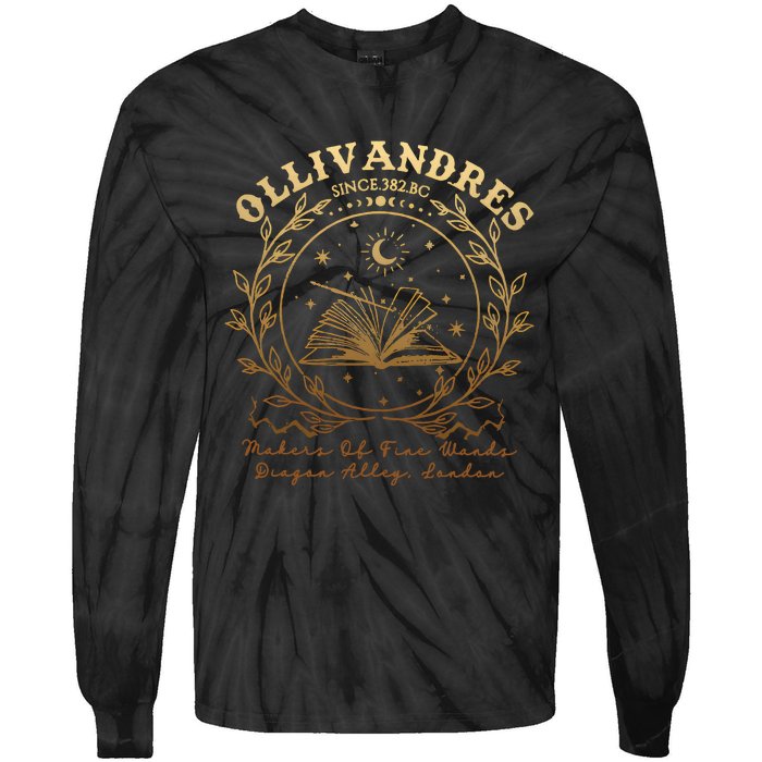 Ollivanders Wand Shop Wizard Book Universal Trip Tie-Dye Long Sleeve Shirt