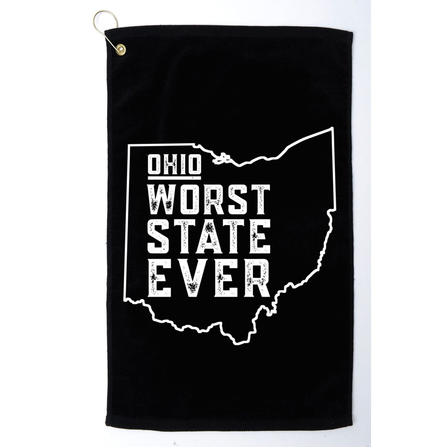 Ohio Worst State Ever Gift Golf Towel