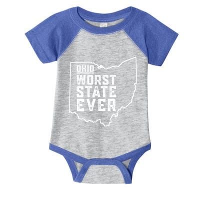 Ohio Worst State Ever Gift Infant Baby Jersey Bodysuit