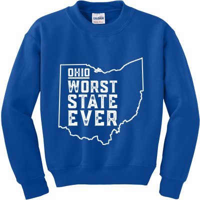Ohio Worst State Ever Gift Kids Sweatshirt