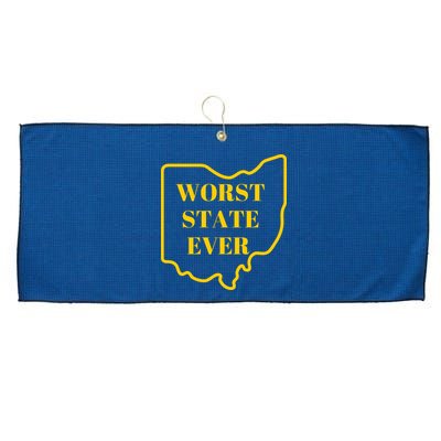 Ohio Worst State Large Microfiber Waffle Golf Towel
